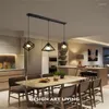 Pendant Lamps Modern Minimalist Restaurant Chandelier Creative Art Personality Dining Table Bedroom Study Bar Three Head LED