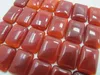 Beads Natural Red Carnelian Agate Bead Cabochon 13x18mm Rectangle Cabochon Ring Face Pendnat 10pcs/lot