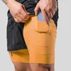 Heren Shorts LYFT Running Shorts Heren 2 In 1 Dubbeldeks Sneldrogend GYM Sport Fitness Jogging Workout Shorts Heren Korte sportbroek Bodems 230617