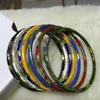 Bangle Wholesale 7PCS Chinese Handmade Cloisonne Enamel Cuff Hollow Bracelet