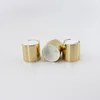 50pcs Gold Disc Top Caps With Aluminum Collar 24/410 Silver Lid Plastic Bottle Cap Push Pull Press Caps Ubqmp