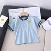 Polo's Zomer Kinderkleding Baby Jongens Meisjes Polo Shirt Peuter Korte Mouw Gestreept T-shirt Baby Kleding Kinderen Ademende Tops 230617