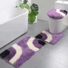 Mats 1 Set Bathroom Mat For Toilet European Grid Printing Shower Room Carpet Door Mat AntiSlip Household Lid Cover Floor Rug Sets