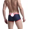 Underpants AIIOU Sexy Mens Boxer Short Underwear Panties U Convex Large Pouch Breathing Breathable Mesh Hole Men Trunk