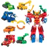 Jouets de transformation Robots 6 IN 1 Hello Carbot Transformation Robot Toys Figurines d'action Deformation Engineering Car Truck Dump Crane Vehicle Toy 230617