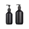 Matte Black Soap Dispenser Hand Lotion Shampoo Shower Gel Bottles 300ml 500ml PET Plastic Bottle with pumps for Bathroom Bedroom and Ki Qpqx