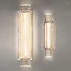 Lampes murales lampe en cristal moderne lumière translucide fond de luxe salon chambre chevet
