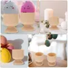 Juegos de vajilla 12 piezas Bandeja de huevos de Pascua Suministros para fiestas Soporte decorativo Juguetes de primavera Soporte para huevos Niños DIY Cup Suite Graffiti Kids Holding