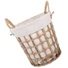 Storage Bottles Woven Basket Decorative Bin Sundries Organizer Container Food Home Wicker Bins Desktop Twine With Liner Sundry Box