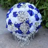 modabelle Champagne Gold Artificial Wedding Bouquets Brooch Bouquet Vestido De Noiva Crystal Wedding Bouquets Royal Blue202i