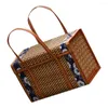 Dinnerware Sets Fruit Basket Po Prop Storage Picnic Container Decorative Outdoor Bamboo Woven Gift Handmade Totess Kids