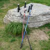 Trekking Poles Portable Marche Randonnée Bâton Camping En Plein Air Bâtons Pliants Nordic Pole Télescopique Ultralight Alliage Pliant 230617