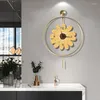 Wall Clocks Large Alarm Clock Art Mural Restaurants Silence Bedrooms Mechanism Luxury Reloj Pared Minimalist Decoration ZLXP