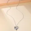 Pendant Necklaces Selfless Mom Love Baby Big Heart Chain For Women Red Zircon Clavicle Necklace Silver Color Mother Day Jewelry