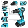 Boormachine Brushless 21V Electric Drill 3 Function Mini Cordless Screwdriver Hand Wireless Impact For Makit Liion Battery Power Tools