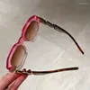 Gafas de sol cuadradas Vintage para hombre y mujer, gafas de sol de gran tamaño con degradado a la moda, gafas de moda creativas, accesorios Y2k