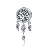 925 Sterling Silver för Pandora Charms Authentic Bead Pendant Women Armband Pärlor Bangle Dream Catcher Feathers Fashion