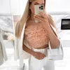 Camis Women's Summer New Tulle Knit Top 2022 Fashion Short Solid Color Temperament Side Zipper Female Chic Tube Top Mujer