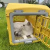 Strollers Portable Cat Cage Foldable Flight Case Kennel for Outing Checkin Box Pet Supplies Breathable Cat Carrier Transport Bag Plastic
