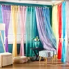 Curtains European Rainbow Solid Voile Door Window Sheer Tulle Curtains Panel Drape for Living Room Bedroom Kitchen Sheer Tulle Curtains