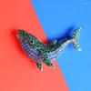 Broszki mody całkowicie mecz dhinestone wieloryba broszka zwierzęcy pin rybny vintage biżuteria biżuteria