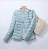 Down jacket New lightweight female white duck down autumn and winter large slim short coat