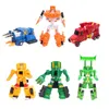 Jouets de transformation Robots 6 IN 1 Hello Carbot Transformation Robot Toys Figurines d'action Deformation Engineering Car Truck Dump Crane Vehicle Toy 230617