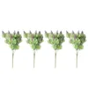 Decoratieve Bloemen 4 Stuks Nep Ceder Pijnboom Takken Met Kunstmatige Kegels Plastic Struiken Faux Groen Struiken Bundels Tafel Centerpieces