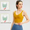 Vest Women's Summer with Chest Cushion Shockproof Gathering Sports Bra Quick Drying Fitness Bra Yoga Dress Top