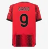 Rafa Leao AC Soccer Jerseys Giroud Ibrahimovic 23 24 Bennacer Pulisic Romagnoli Calhanoglu Rebic 2023 2024 Milans Football Shirt Maillot Men Kids Child Fouth Kit