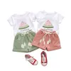 Наборы одежды Bibicola Summer Girls Set Set 2pcs Trade Cloid Cottom Cotton Comment Cartoon Cartoin