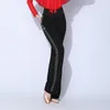 Scena noszenia żeńskie kostiumy tańca łacińskiego w sali bratrowej Design Design Modne spodnie Waltz Tango Performance Pants NY20 2234K