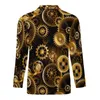 Men's Polos Steampunk Print Casual Polo Shirts Brass Gears T-Shirts Long Sleeve Custom Shirt Autumn Y2K Oversized Tops Gift Idea 230617