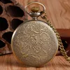 Pocket Watches Cute Bronze Quartz Hollow Watch Blue Planet Dial Kid Universe Girl Boy Fashion Halsband Klockgåvor för män damer