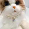 Dog Collars Long-lasting Pet Charm Necklace Luxury Pendant Adjustable Cat Small Puppy Choker Jewelry Dress Up