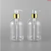 20 Stück 350 ml klare Haustier-Shampoo-Flasche 350 cc Plastiklotion Gold-/Silberpumpe Kosmetikcremebehältergute Menge Diwkt