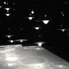 ペンダントランプポストモダンミニマリストウォーターリップル透明ガラスシングルランプデザコウォームホワイトLED照明レストラン