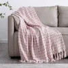 Blanket Soft Comfortable Sofa Knitted Blanket for Living Room Textile Nordic Travel Bedspread with Air Conditioner Blanket R230617