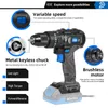 Boormachine Brushless Hammer Drill 60NM Impact Electric Screwdriver 3 Function 20V Steel / Wood / Masonry Tool Bare Tool By PROSTORMER