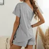 Женские спортивные костюмы Women 2 Piece Sets Loungewear Сексуальная сингл с плечами шорт шорт наряды футболка повседневная ноябрь99