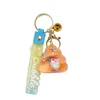 Keychains Oil Poop Keychain Hanging Gifts Pendants Shape Ring Keyring Charm Cute Backpack Holder