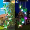 Decorazioni da giardino Cambia colore Energia solare Campanelli eolici Colibrì Angelo Farfalla Impermeabile Decorazione esterna Luce per patio Giardino 230617