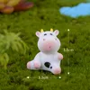 Cow Figures Cute Animal Toys Set Cake Toppers Cow Fairy Garden Miniature Figurines Collection Playset Moss Landscape DIY Terrarium Crafts 1221302