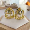 Vente chaude double perle boucles d'oreilles CHANNEL Boucles d'oreilles Diamant Perle Boucles D'oreilles Haute Qualité Marque designer Bijoux De Mariage pour Femmes larme perle boucle d'oreille