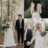 2019 Billiga vintage country bröllopsklänningar långa ärmar spets dragkedja tillbaka sexiga brudklänningar anpassade Made302u