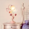 Настольные лампы современная керамическая цветочная лампа детская комната декора светодиодные розы легкая вилла в спальне свадьба