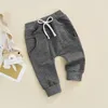 Broek geboren Baby Jongens Meisjes Elastische taille Verstelbaar Trekkoord Effen vrijetijdsstijl Losse pasvorm Lange broek 03T 230617