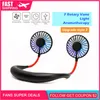 Fans Portable Neck Fan Portable 360 ​​° Cooling Hanging Neck Fan USB CONCHARGABLE PERSONLIG MINI BORDA MINI LUFTEN