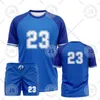 Erkeklerin Takipleri No.23 Mesh Nefes Alabilir T-Shirtshorts Sports Set Erkekler Yaz Koyu Renk Baskı Koşu Eğitim Şortları Kısa Kollu Süit 230617