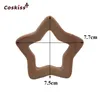 Baby Tanders Toys Cosskiss 10st Handmade Beech Wood Star Teether Baby Toing Toys Diy Crafts Pendant Tuggbara PACIFIER CHEAND ACCIORTORS 230617